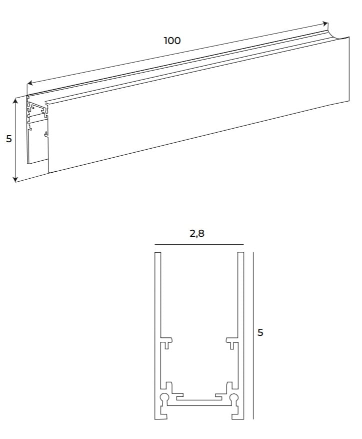 Magnetinės sistemos bėgelis 1F