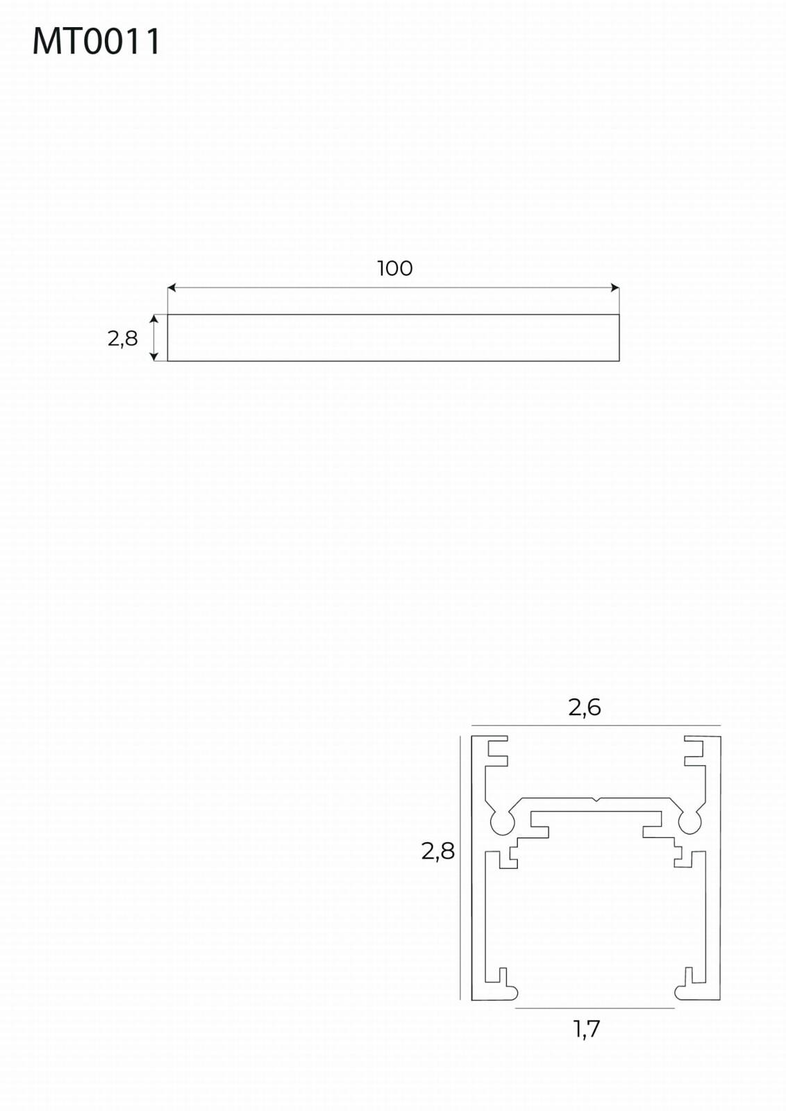 Magnetinis Led bėgelis 1F